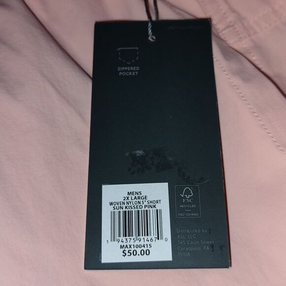 COPY - VRST Men's 5" Everyday  Shorts Color Sun Kissed Pink Sz XXL  NWT - Picture 3 of 4